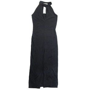 PacSun Womens Body Con Mock Turtleneck Midi Sleeveless Dress Black Size S